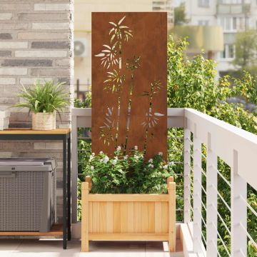 Schermo per privacy in giardino Floreale Ruggine 50 x 140 cm