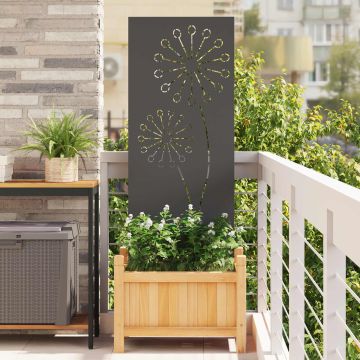 Schermo per privacy in giardino Traforo Nero 50 x 140 cm