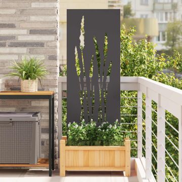 Schermo per privacy in giardino Floreale Nero 50 x 140 cm