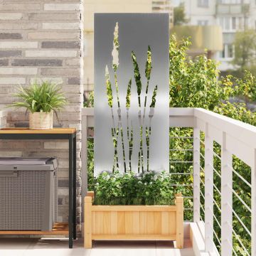 Schermo per privacy in giardino Floreale Argento 50 x 140 cm