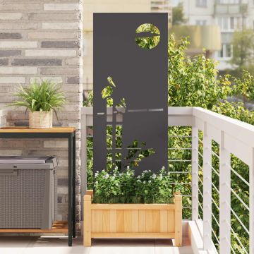 Schermo per privacy in giardino Traforo Nero 50 x 140 cm