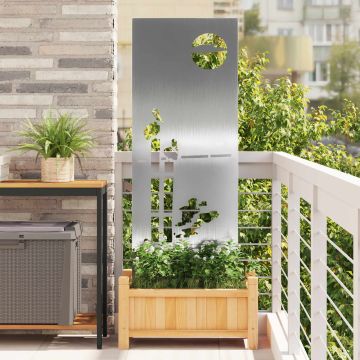 Schermo per privacy in giardino Traforo Argento 50 x 140 cm