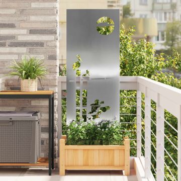 Schermo per privacy in giardino Traforo Argento 50 x 140 cm