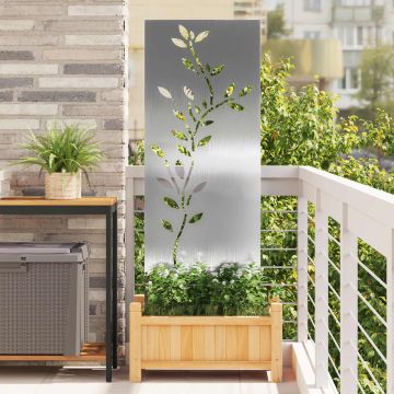 Schermo per privacy in giardino Floreale Argento 50 x 140 cm