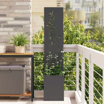 Schermo per privacy in giardino Floreale Nero 32 x 32 x 150 cm