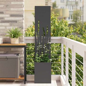 Schermo per privacy in giardino Traforo Nero 32 x 32 x 150 cm