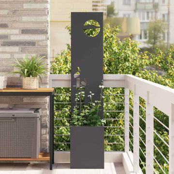 Schermo per privacy in giardino Traforo Nero 32 x 32 x 150 cm