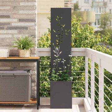 Schermo per privacy in giardino Floreale Nero 32 x 32 x 150 cm