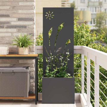 Schermo per privacy in giardino Traforo Nero 50 x 32 x 150 cm