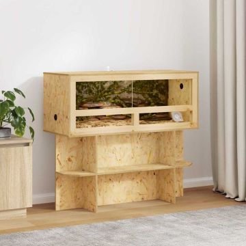 Base per Terrario con lo scaffale Marrone 100 x 40 x 50 cm OSB