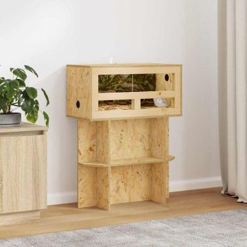 Base per Terrario con lo scaffale Marrone 60 x 30 x 50 cm OSB