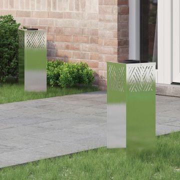 Faro LED solare per sentieri 2 pz Bianco caldo 18 x 18 x 50 cm