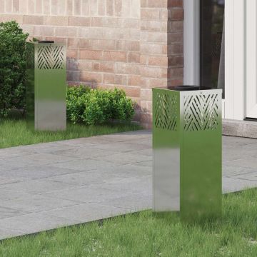 Faro LED solare per sentieri 2 pz Bianco caldo 18 x 18 x 50 cm