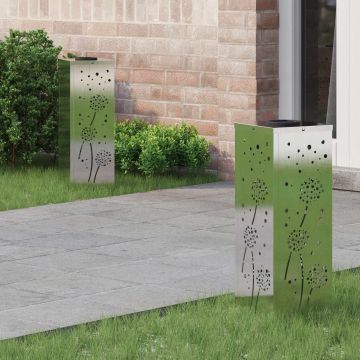 Faro LED solare per sentieri 2 pz Bianco caldo 18 x 18 x 50 cm