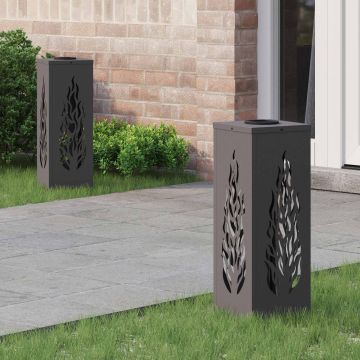 Faro LED solare per sentieri 2 pz Bianco caldo 18 x 18 x 50 cm