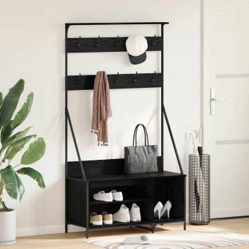 Stendibiancheria Rovere Nero 100 x 41 x 184 cm