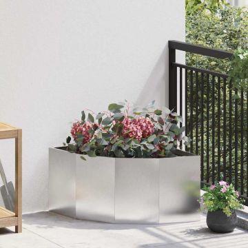 Vaso d'angolo Argento 60 x 60 x 35 cm Acciaio inox