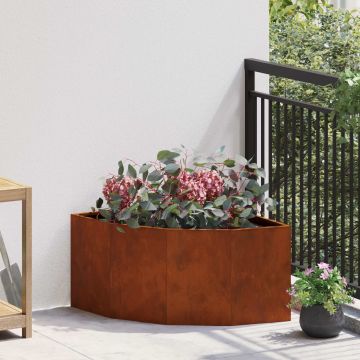 Vaso d'angolo Ruggine 60 x 60 x 35 cm acciaio corten