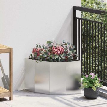 Vaso d'angolo Argento 45 x 45 x 35 cm Acciaio inox