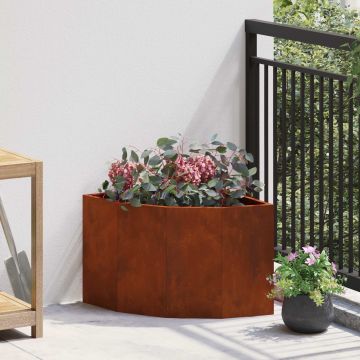 Vaso d'angolo Ruggine 45 x 45 x 35 cm acciaio corten
