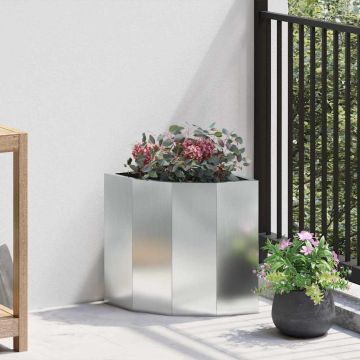 Vaso d'angolo Argento 30 x 30 x 35 cm Acciaio zincato