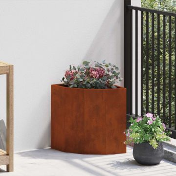 Vaso d'angolo Ruggine 30 x 30 x 35 cm acciaio corten