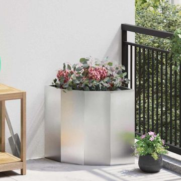 Vaso d'angolo Argento 45 x 45 x 50 cm Acciaio inox