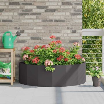Fioriera Nero 120 x 60 x 35 cm Acciaio