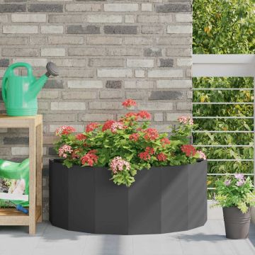 Fioriera Nero 90 x 45 x 35 cm Acciaio