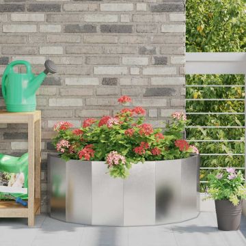 Fioriera Argento 90 x 45 x 35 cm Acciaio inossidabile