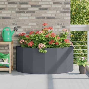 Fioriera Antracite 120 x 60 x 50 cm Acciaio