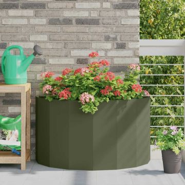 Fioriera Verde oliva 90 x 45 x 50 cm Acciaio