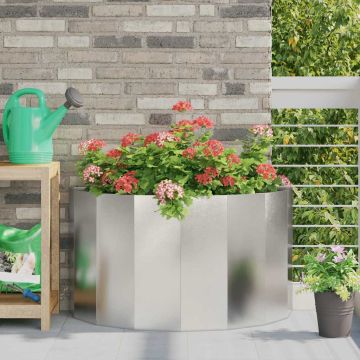 Fioriera Argento 90 x 45 x 50 cm Acciaio inossidabile