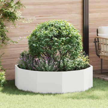Fioriera Bianco 120 x 120 x 35 cm Acciaio