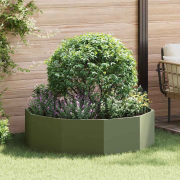 Fioriera Verde oliva 120 x 120 x 35 cm Acciaio
