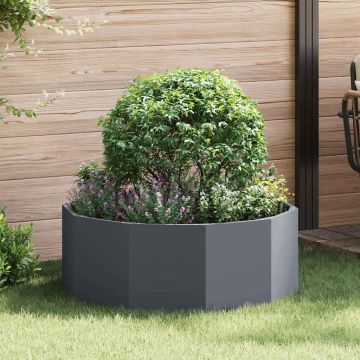 Fioriera Antracite 90 x 90 x 35 cm Acciaio