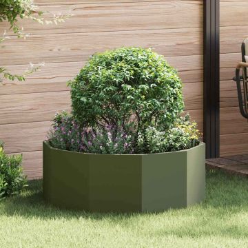 Fioriera Verde oliva 90 x 90 x 35 cm Acciaio