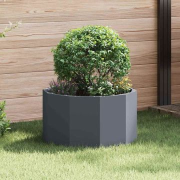Fioriera Antracite 60 x 60 x 35 cm Acciaio