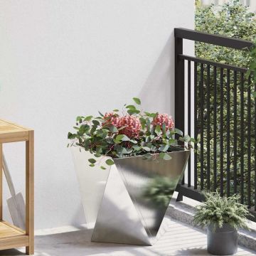 Fioriera Argento 40 x 40 x 40 cm Acciaio inossidabile