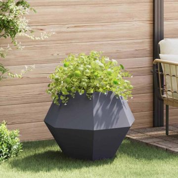Fioriera Antracite 75 x 75 x 60 cm Acciaio