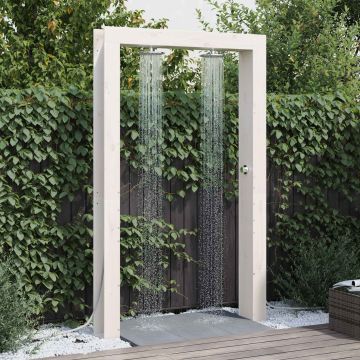 Doccia da esterno 226 cm Legno massello di pino e acciaio inox