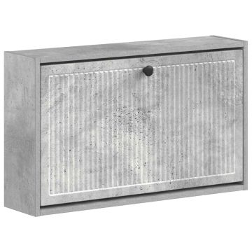 Mobiletto per Scarpe da Muro EDE 71 x 17 x 43 cm Grigio Cemento