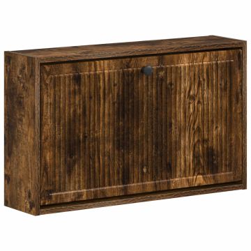 Mobiletto per Scarpe da Muro EDE 71 x 17 x 43 cm Rovere Fumo