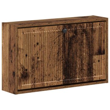 Mobiletto per Scarpe da Muro EDE 71 x 17 x 43 cm Legno antico