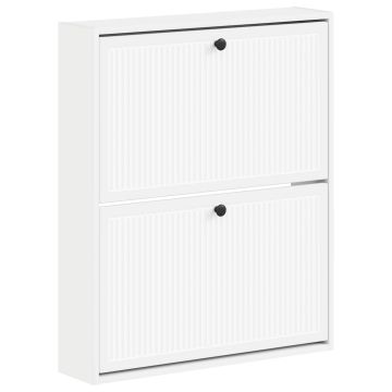 Mobiletto per Scarpe da Muro EDE 71 x 17 x 86 cm Bianco