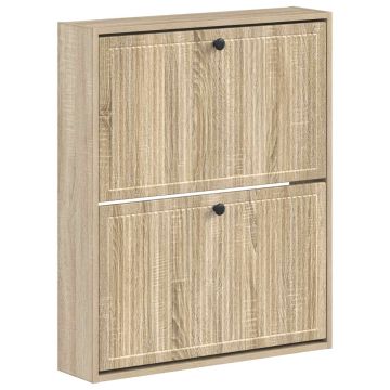 Mobiletto per Scarpe da Muro EDE 71 x 17 x 86 cm Rovere Sonoma