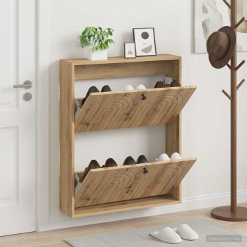 Mobiletto per Scarpe da Muro ALKMAAR 71 x 17 x 86 cm