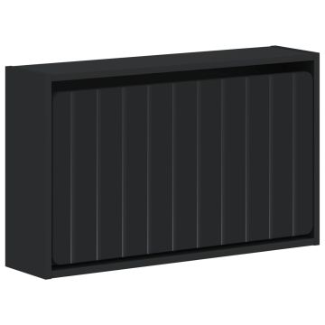 Mobiletto per Scarpe da Muro ZWOLLE 71 x 17 x 43 cm Nero