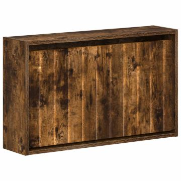 Mobiletto per Scarpe da Muro ZWOLLE 71 x 17 x 43 cm Rovere Fumo
