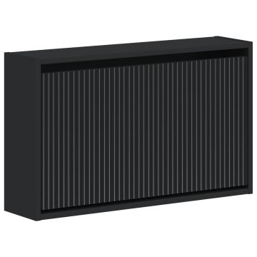 Mobiletto per Scarpe da Muro ARNHEM 71 x 17 x 43 cm Nero